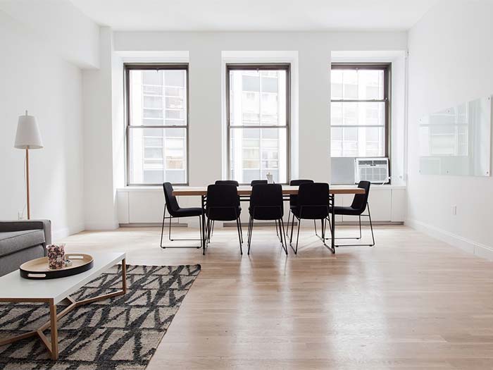 salon et salle a manger avec parquet